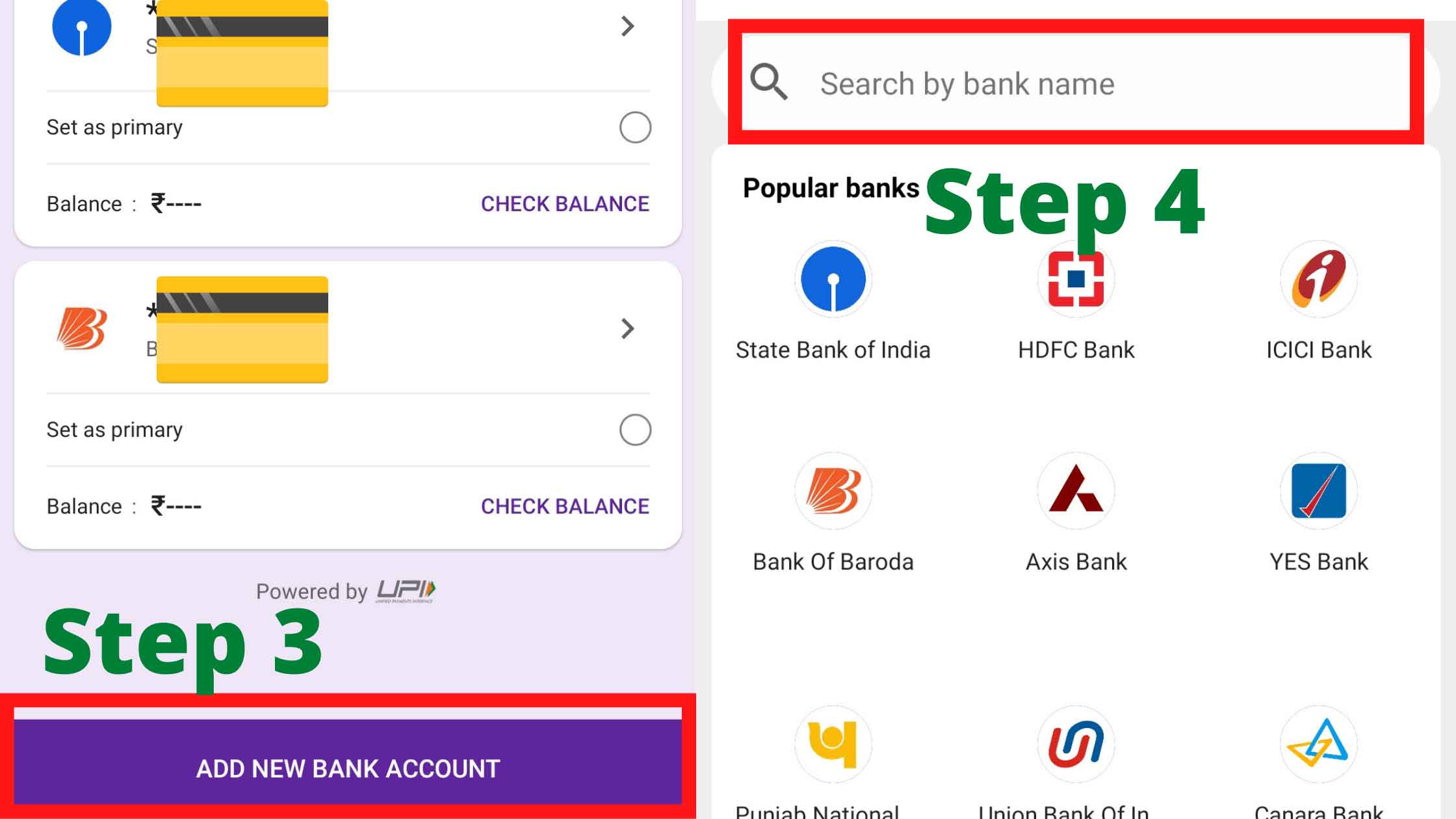 How to add bank in Phone Pay