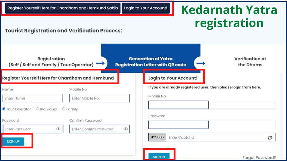 kedarnath yatra registration
