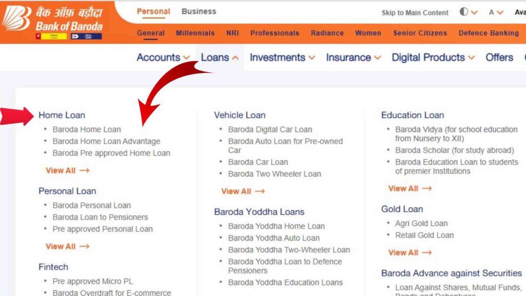 Bank of Baroda Home Loan Apply online